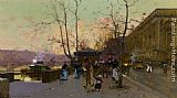 Scene Canvas Paintings - Autumn Street Scene